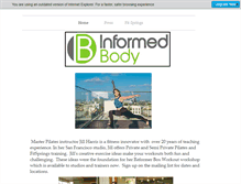 Tablet Screenshot of informedbody.com